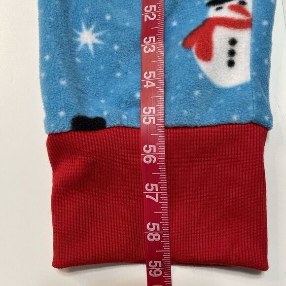 Tipsy Elves Small Adult Fleece Jumpsuit Hood Zip Holiday Snowman Christmas NWT - Picture 7 of 10